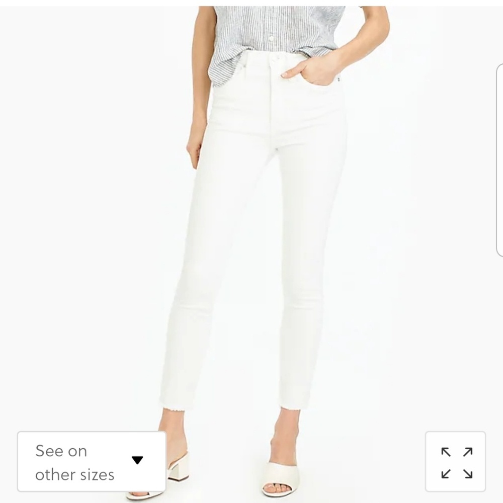 10" highest-rise toothpick Jean in off white